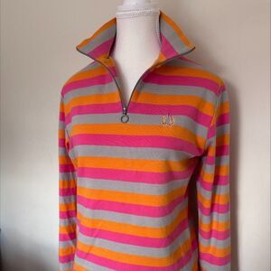 Fred Perry all cotton knit long sleeved zippered turtle neck sz 12 for layering